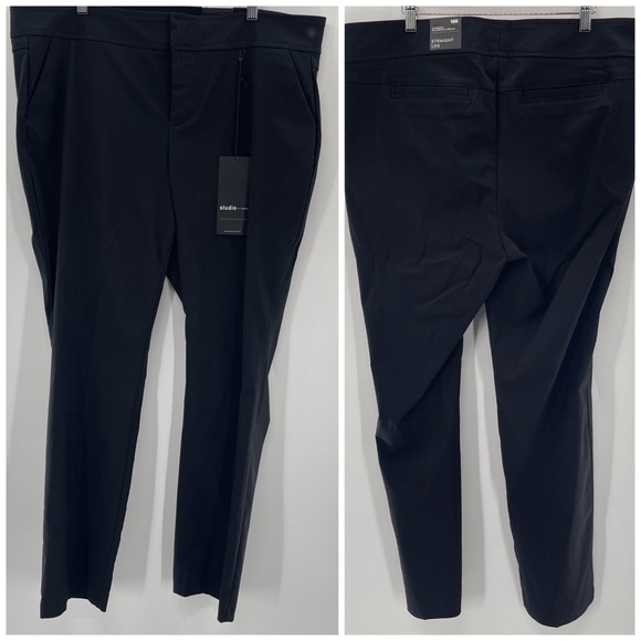 NWT TORRID STANDARD MILLENNIUM STRETCH BLACK STRAIGHT LEG DRESS PANTS SIZE 18 - Picture 2 of 16